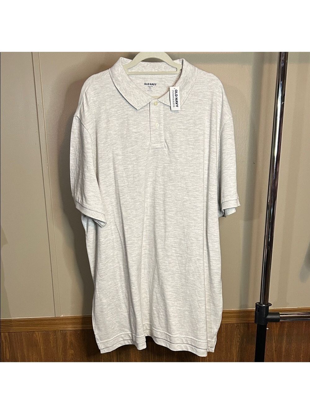 Old Navy Men's Light Gray Polo Shirt